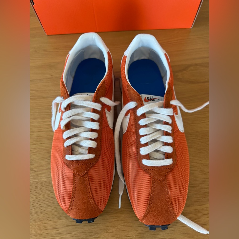 Nike Orange Low-Top Sneaker with White Swoosh - Picture 4 of 9